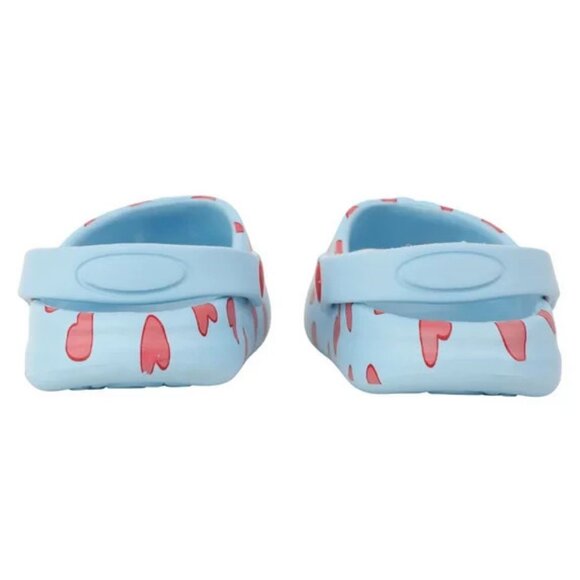 Bluey Valentine's Day Toddler Kids Slides, Size 7-8, Slip-On, Light Blue/Red - Picture 3 of 5